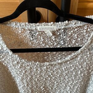 Aeropostale Cream Textured Knit Top